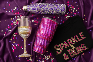 Build Your Bling Bundle Rhinestone Tumblers Wine Glasses Water Bottles Apparel